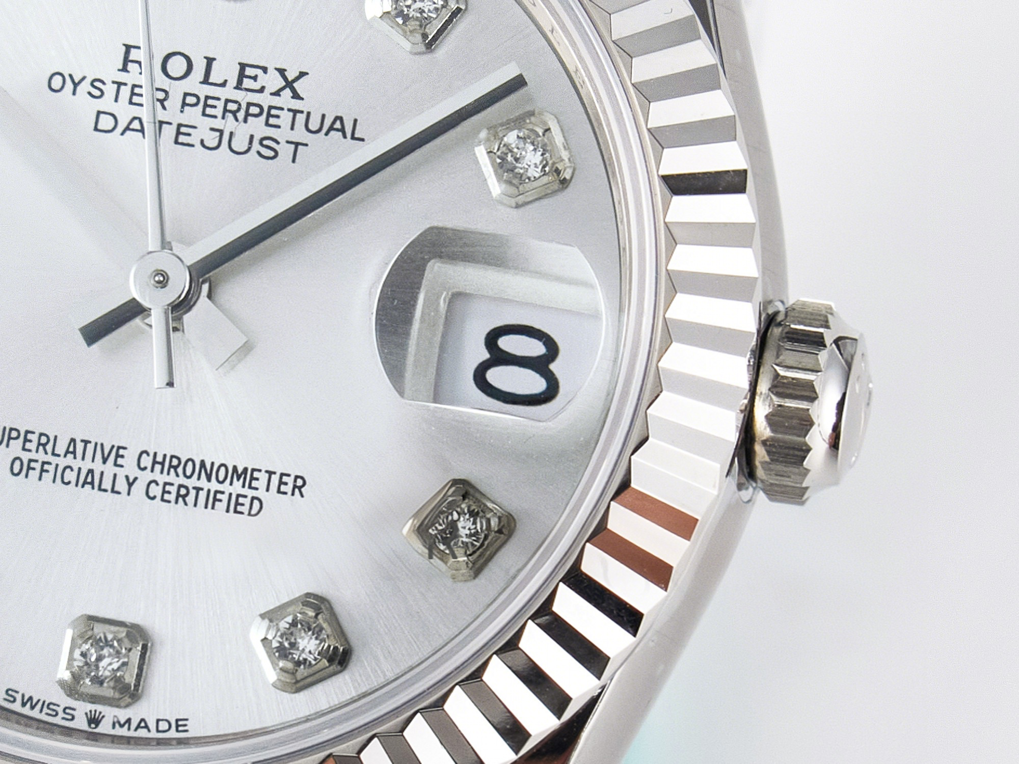Rolex DateJust 31 278274 ARF 1:1 Best Edition 904L Steel Silver Diamonds Dial on SS Jubilee Bracelet ETA 2688-fasswatch