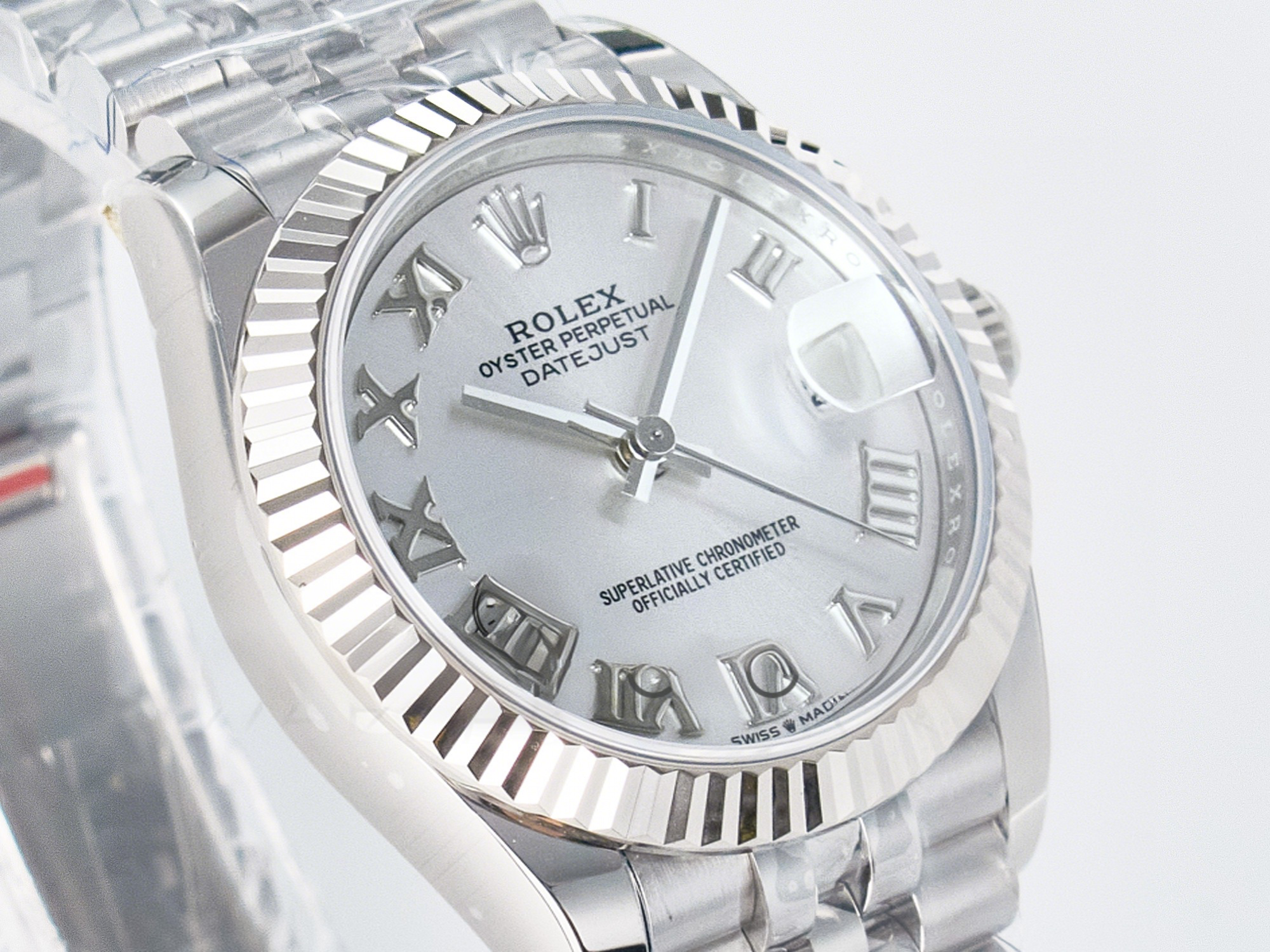 Rolex DateJust 31 278274 ARF 1:1 Best Edition 904L Steel Silver Roman Diamonds Dial on SS Jubilee Bracelet ETA 2688-fasswatch
