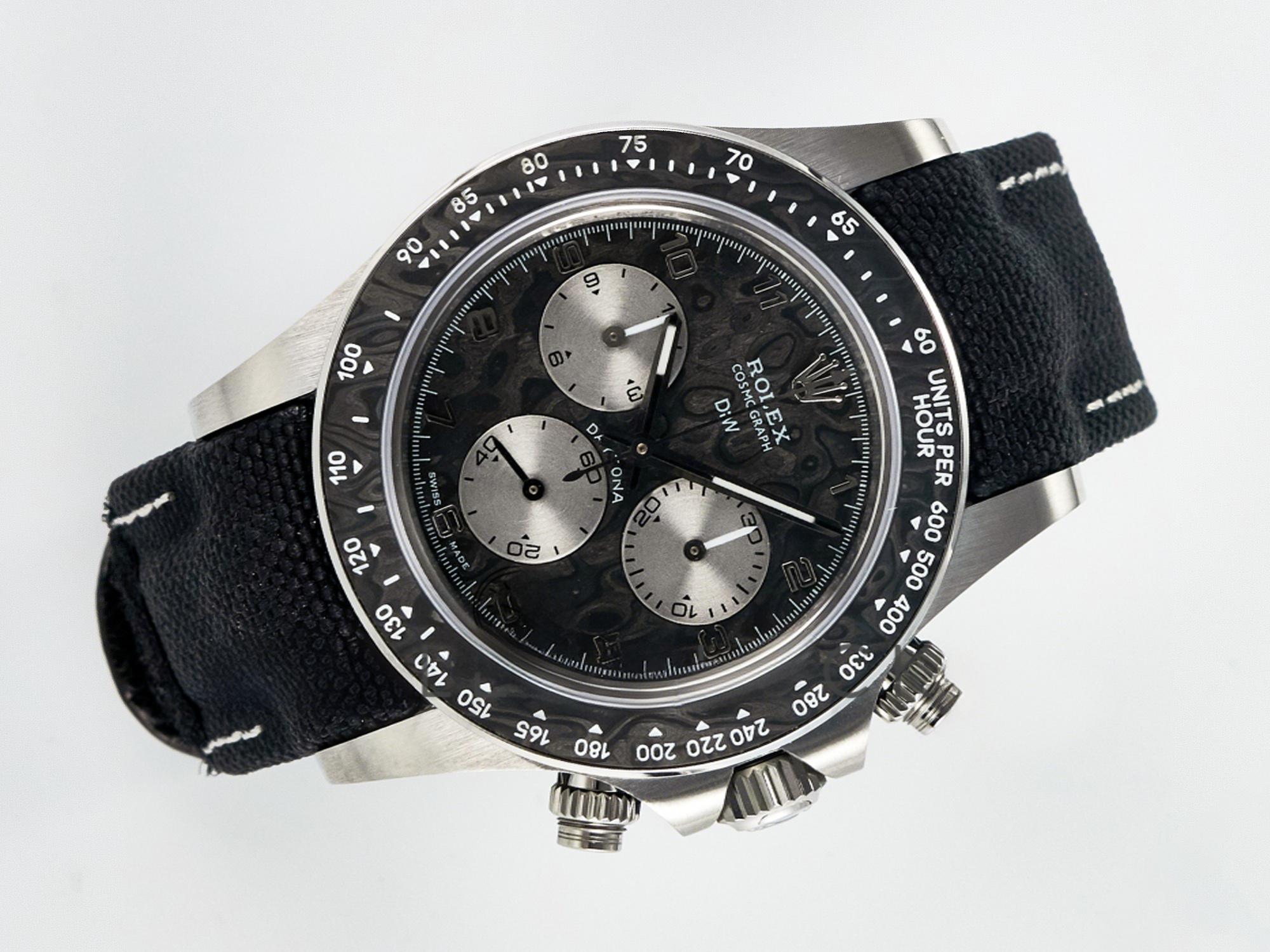 Rolex Daytona EXCEPTIONAL-1 DIWF Best Edition Gray Dial on Black Nylon Strap SH4130-fasswatch