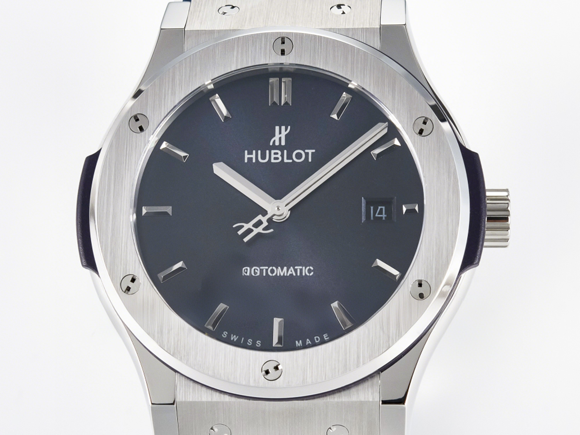 Hublot Classic Fusion Bang 42mm HBF 1:1 Best Edition Blue Dial on Blue Rubber Strap A2892-fasswatch