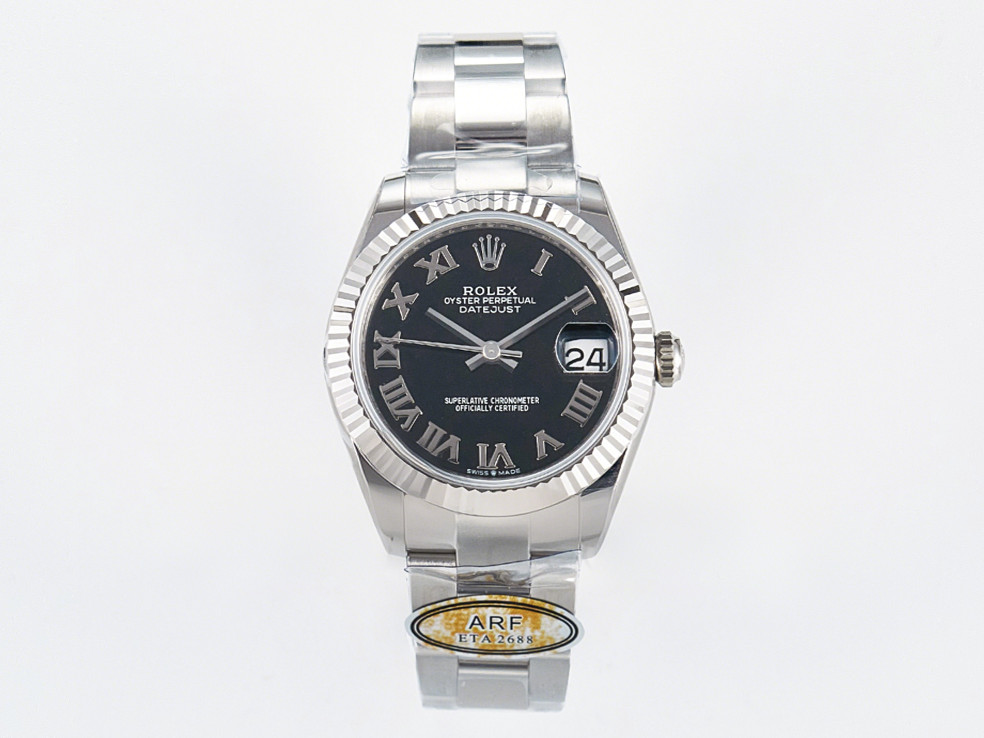 Rolex DateJust 31 278274 ARF 1:1 Best Edition 904L Steel Black Roman Dial on SS Oyster Bracelet ETA 2688-fasswatch