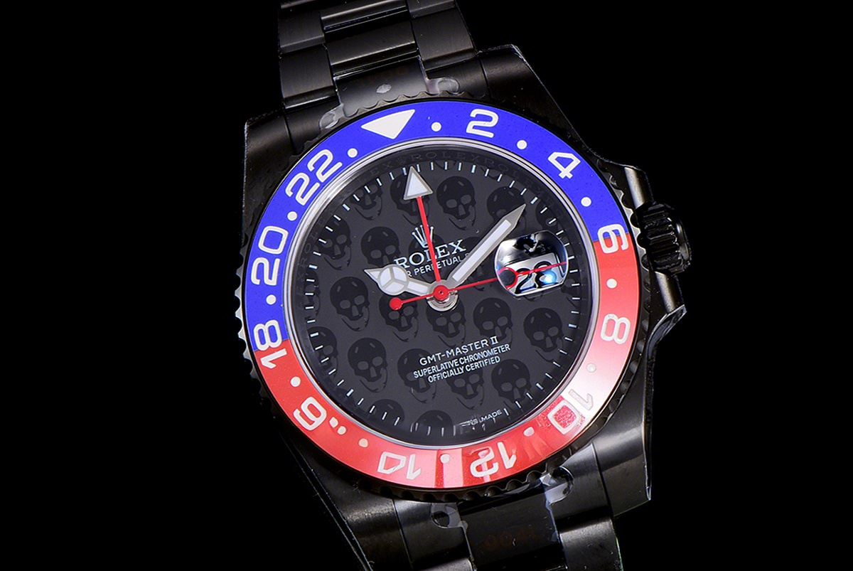 Rolex GMT Master II 116710 Titan Black “Revenge” BLRO Black Dial in PVD-fasswatch