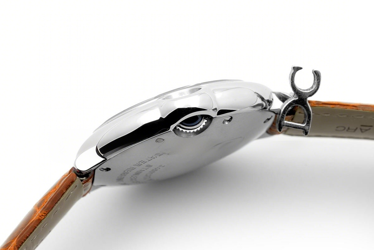 Cartier Ballon Bleu de Cartier 36mm White Dial in Steel on Orange Leather Strap-fasswatch