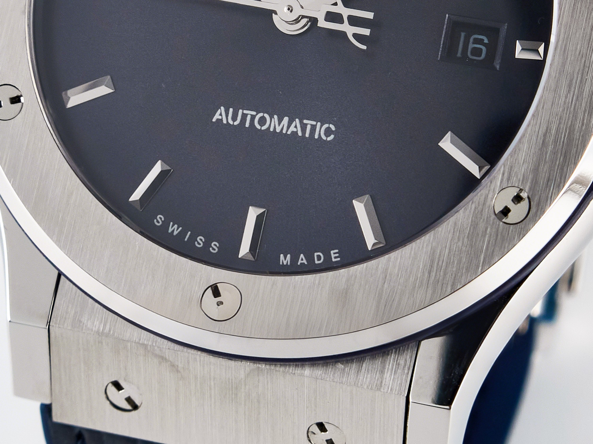 Hublot Classic Fusion Bang 42mm HBF 1:1 Best Edition Blue Dial on Blue Leather Strap A2892-fasswatch