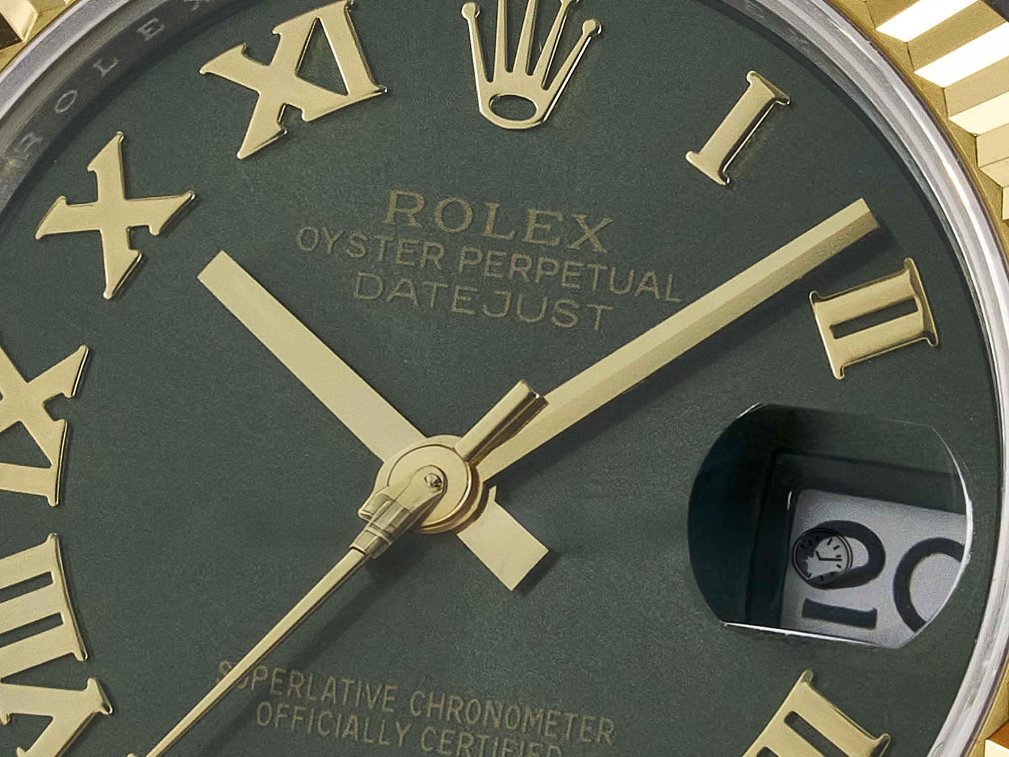 Rolex DateJust 31 278273 ARF 1:1 Best Edition 904L Steel Green Roman Diamonds Dial on SS/YG Oyster Bracelet ETA 2688-fasswatch