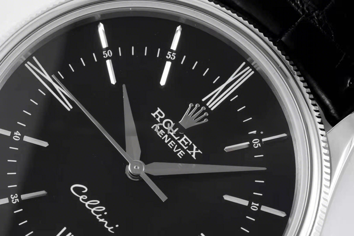 Rolex Cellini Time 50509 Black Dial with Roman Marker in White Gold-fasswatch