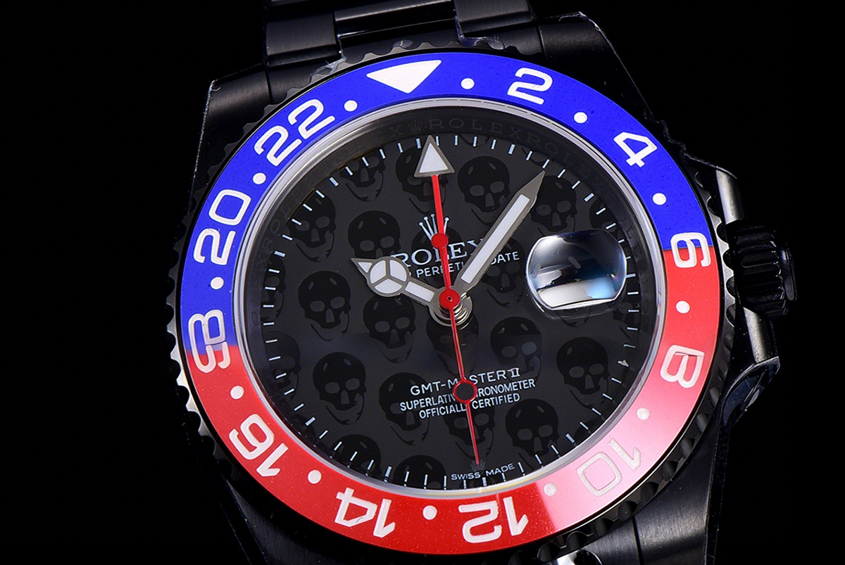 Rolex GMT Master II 116710 Titan Black “Revenge” BLRO Black Dial in PVD-fasswatch