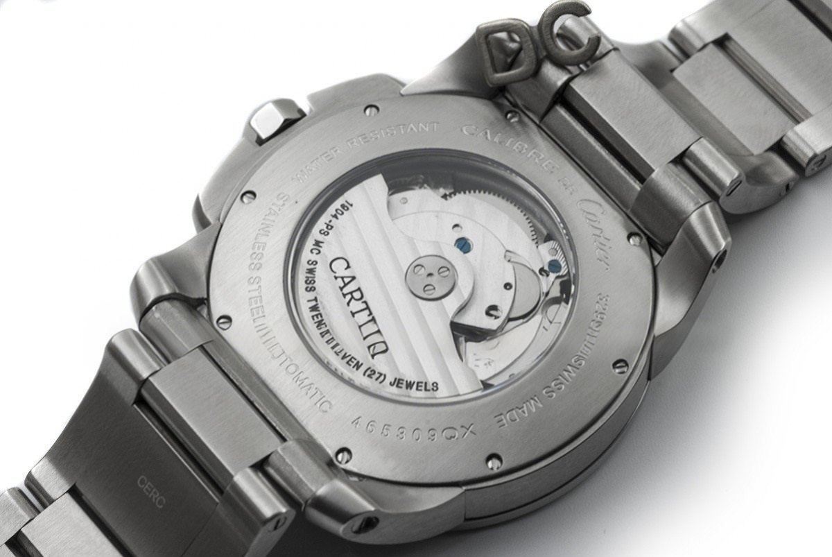 Calibre de Cartier White Dial on Steel Bracelet-fasswatch