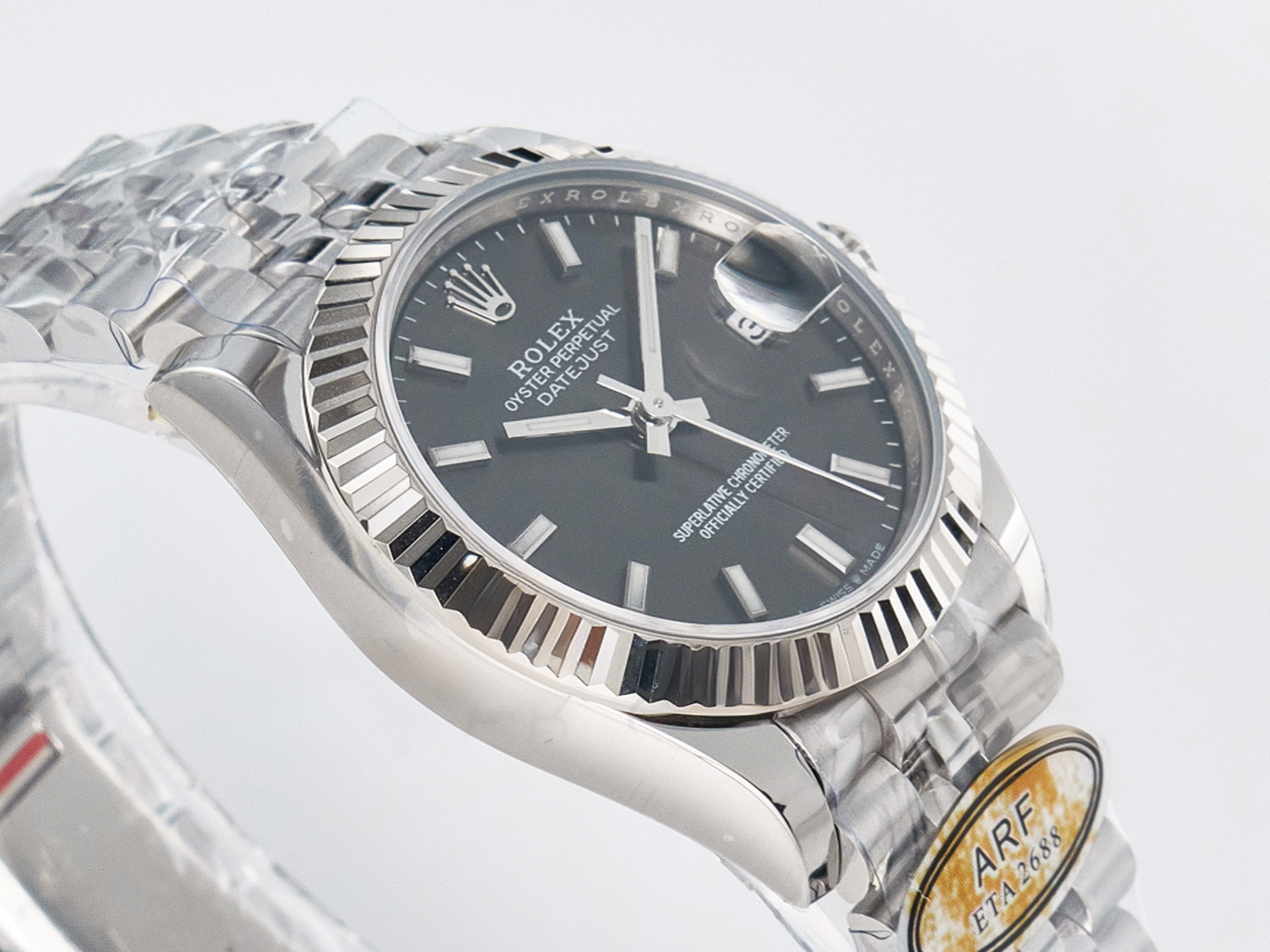 Rolex DateJust 31 278274 ARF 1:1 Best Edition 904L Steel Gray Dial Stick Marker on SS Jubilee Bracelet ETA 2688-fasswatch