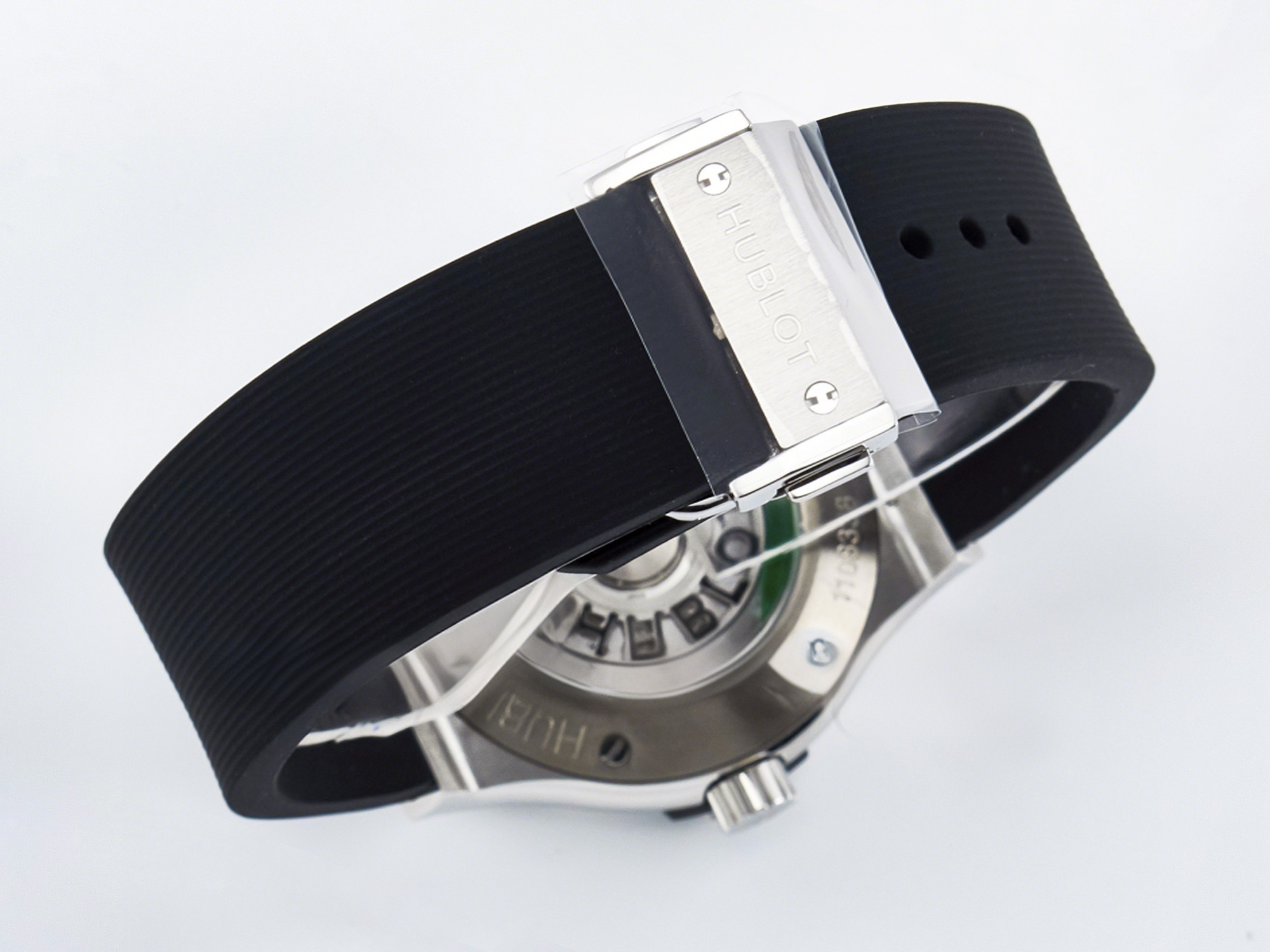 Hublot Classic Fusion Bang 42mm HBF 1:1 Best Edition Black Dial Diamonds Bezel on Black Rubber Strap A2892-fasswatch