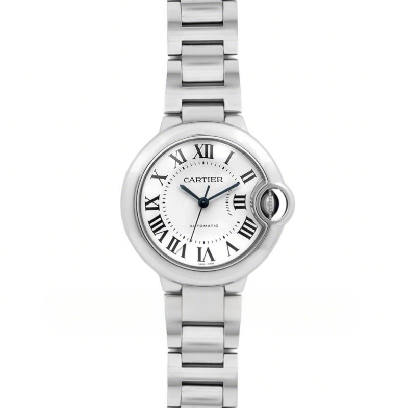 Cartier Ballon Bleu De Cartier 36mm White Dial in Steel-fasswatch