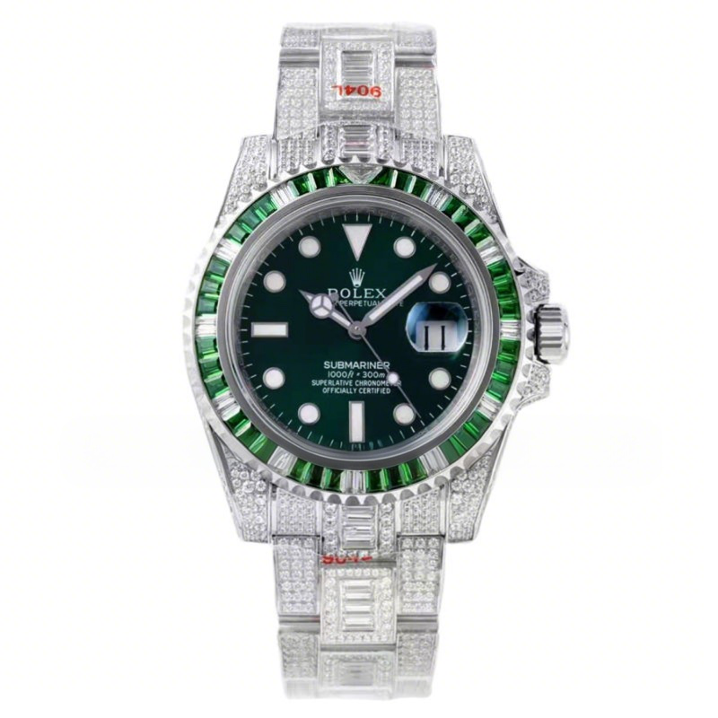 Rolex Submariner 116610LV Hulk with Diamond Bezel-fasswatch