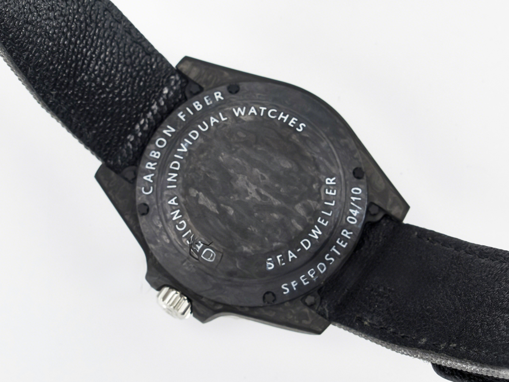 Rolex Sea Dweller 43mm Black Carbon DIWF Best Edition Gray Dial on Gray Nylon Strap A2824 V2-fasswatch