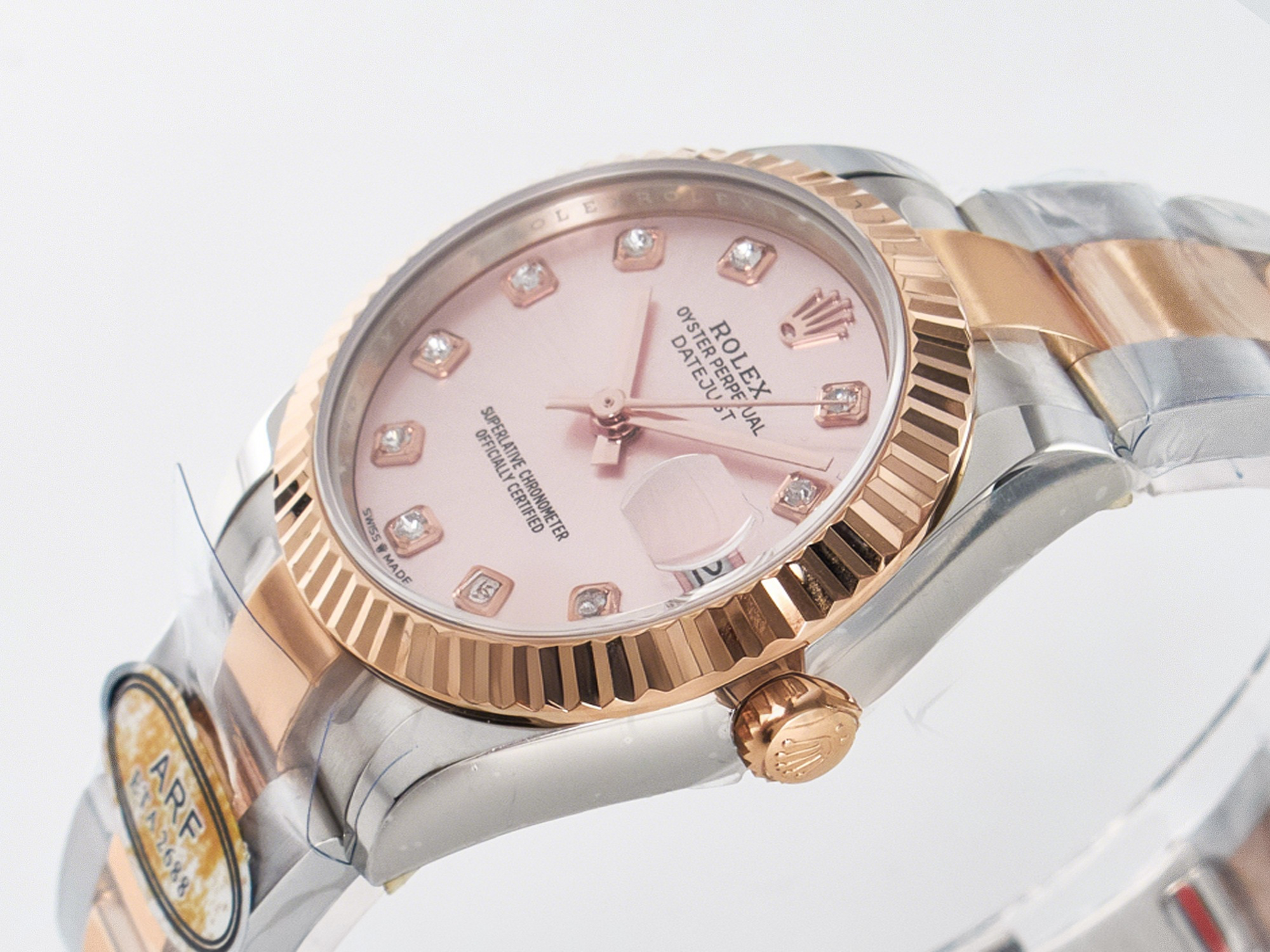 Rolex DateJust 31 278271 ARF 1:1 Best Edition 904L Steel RG Diamonds Dial on SS/RG Oyster Bracelet ETA 2688-fasswatch