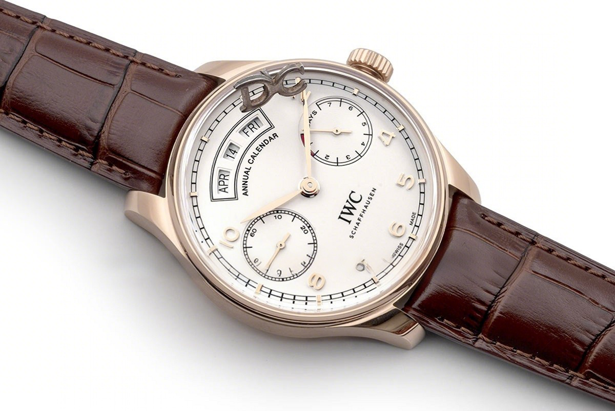 IWC Portugieser Annual Calendar IW503504 White Dial in Rose Gold-fasswatch