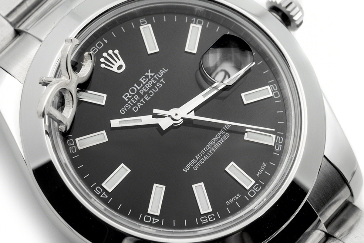 Rolex Datejust II 116300 Black Dial Stick Markers-fasswatch