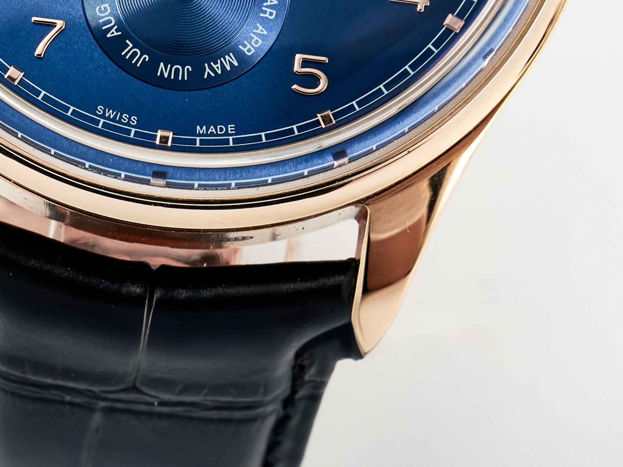 IWC IW5033 Portugieser Perpetual Calendar RG V9F 1:1 Best Edition White Dial on Black Leather Strap A52610-fasswatch