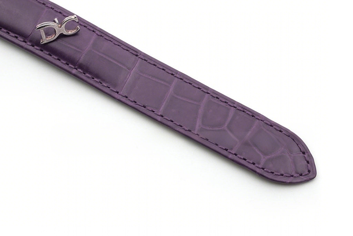 Cle de Cartier Tourbillon White Gold 35mm on Purple Leather Strap-fasswatch