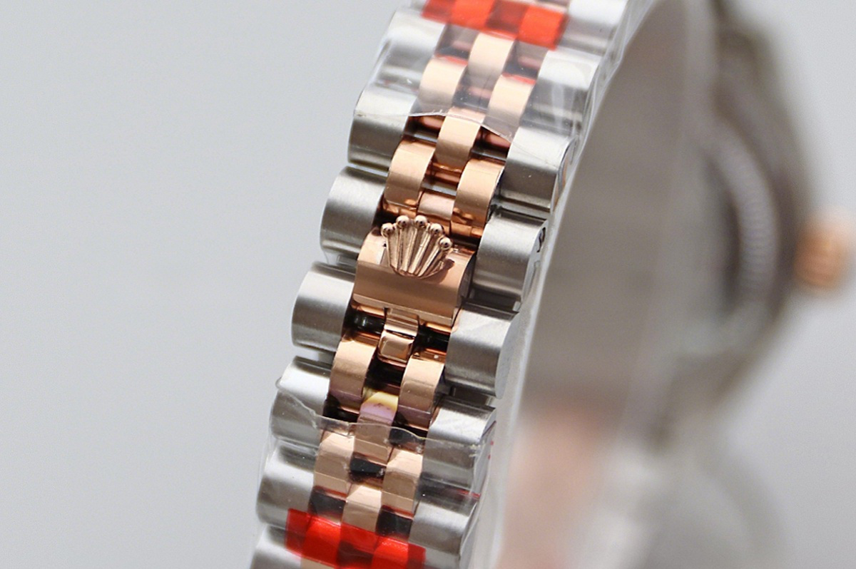 Rolex Ladies Datejust 279171 Olive Green Dial with Diamond Markers in Rose Gold/Steel-fasswatch