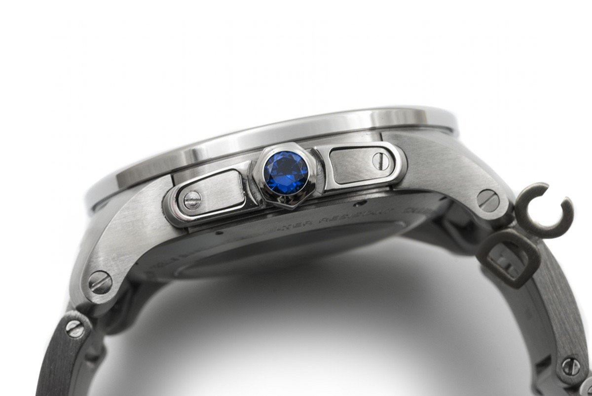 Calibre de Cartier White Dial on Steel Bracelet-fasswatch