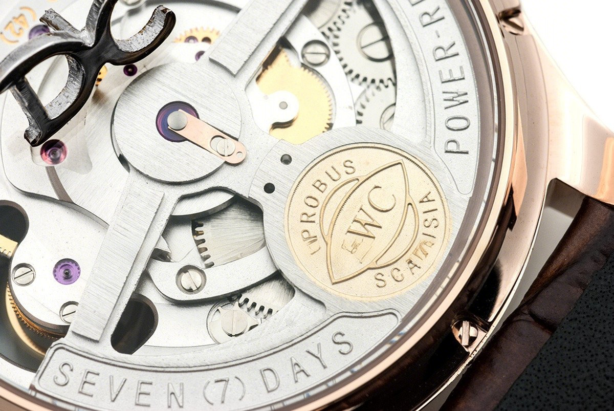 IWC Portuguese Tourbillon Hand Wound IW5463 Blue Dial in Rose Gold-fasswatch