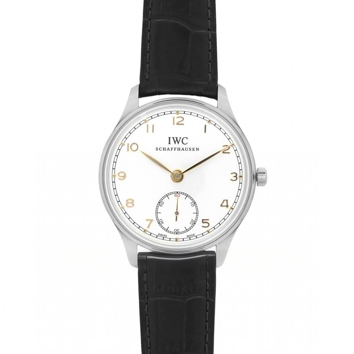 IWC Portuguese Hand Wound Eight Days IW545408 White Dial in Steel-fasswatch
