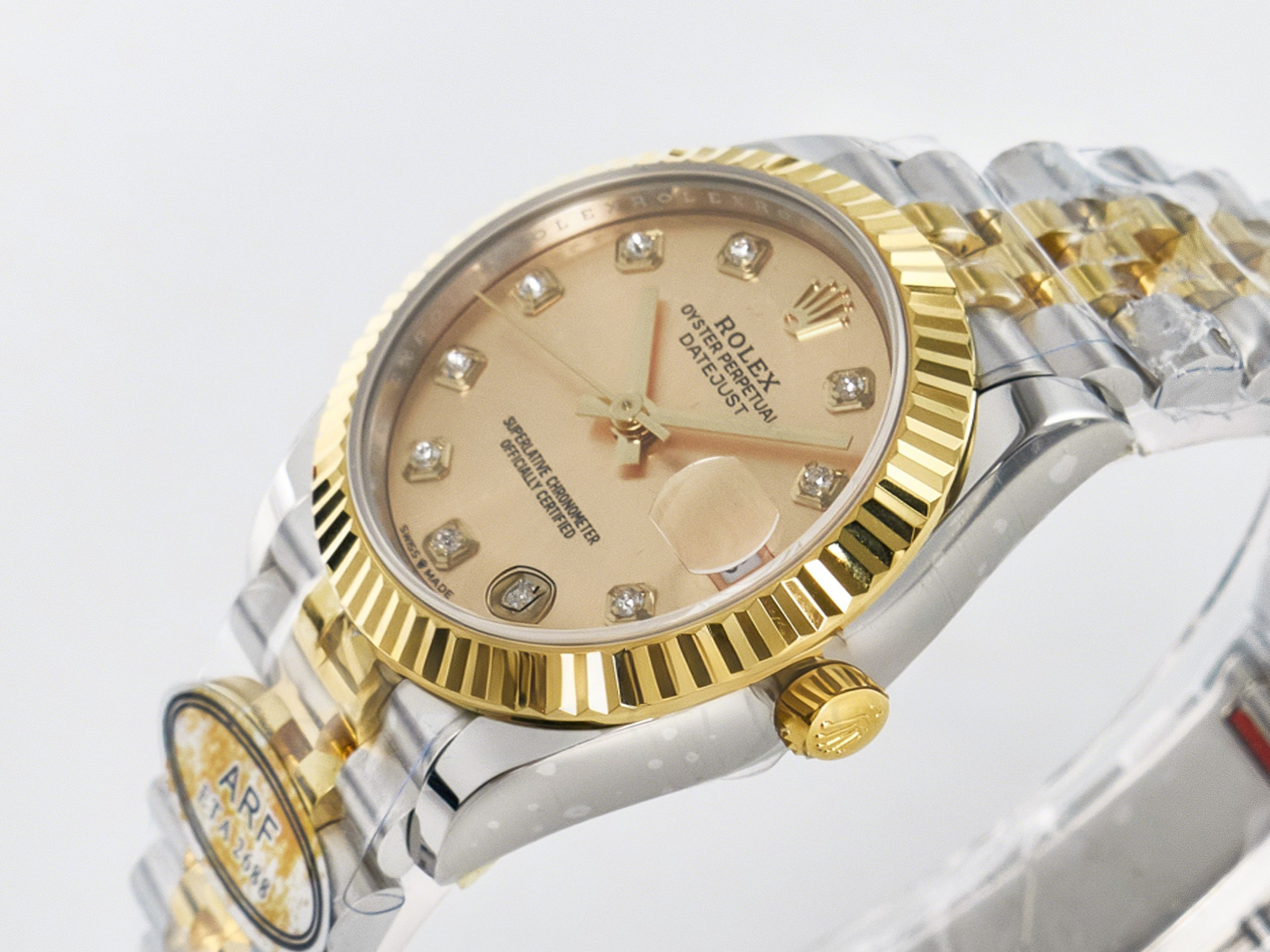 Rolex DateJust 31 278273 ARF 1:1 Best Edition 904L Steel YG Diamonds Dial on SS/YG Jubilee Bracelet ETA 2688-fasswatch