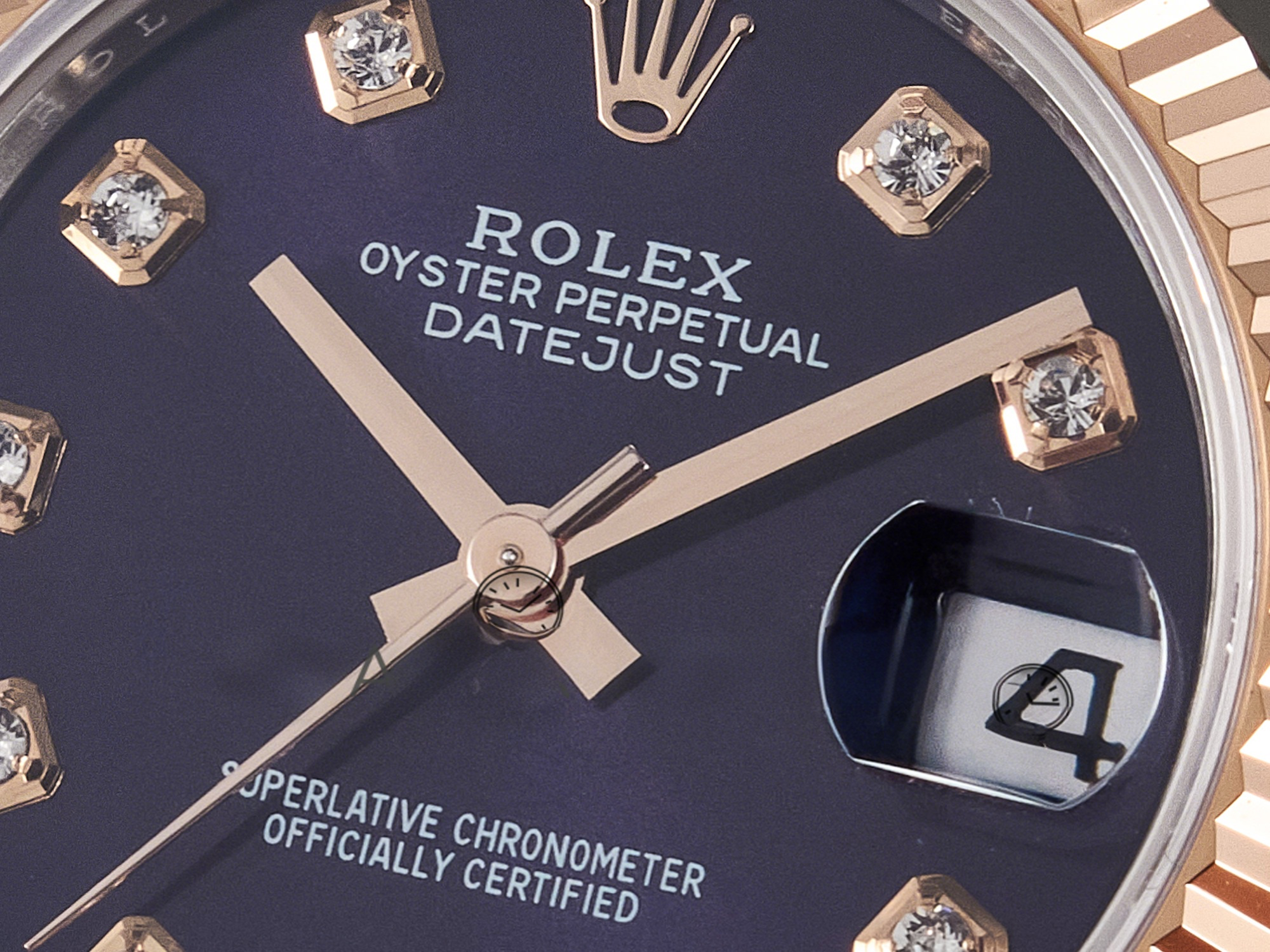 Rolex DateJust 31 278271 ARF 1:1 Best Edition 904L Steel Purple Diamonds Dial on SS/RG Jubilee Bracelet ETA 2688-fasswatch