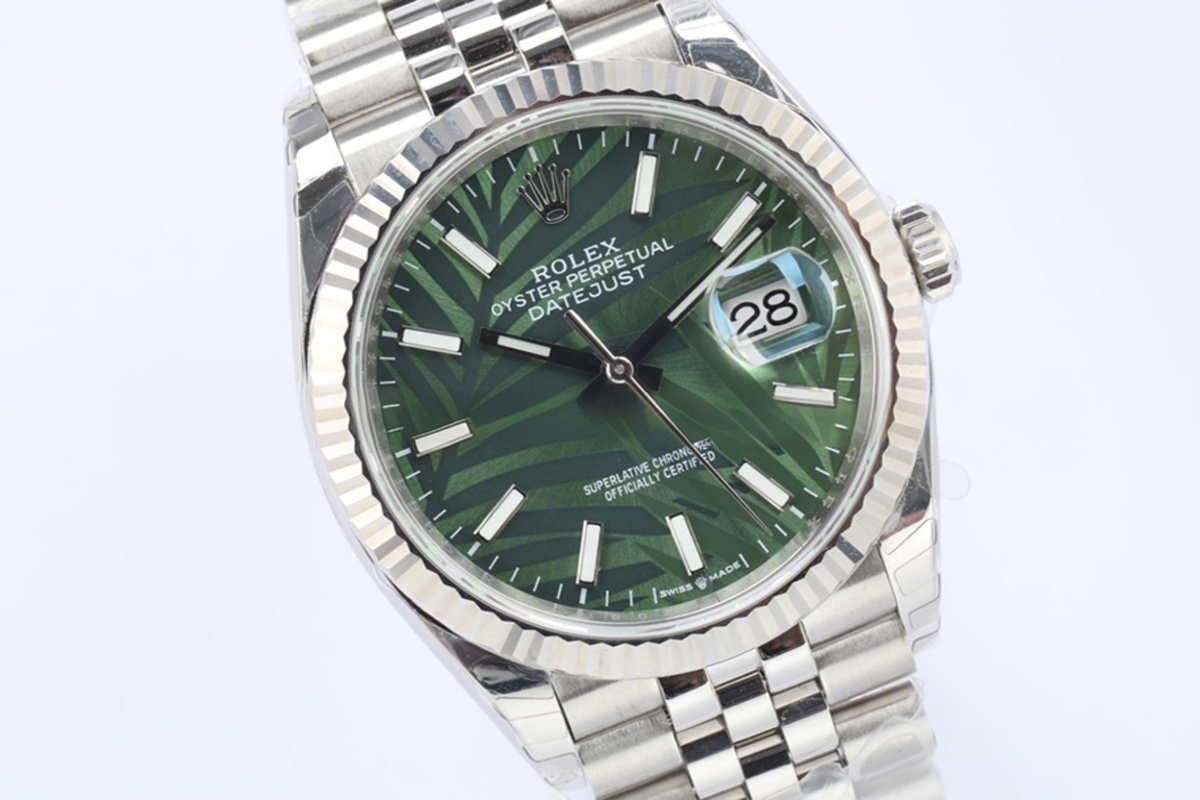 Rolex Datejust 36 126234 Olive Green Dial in Steel on Jubilee Bracelet-fasswatch