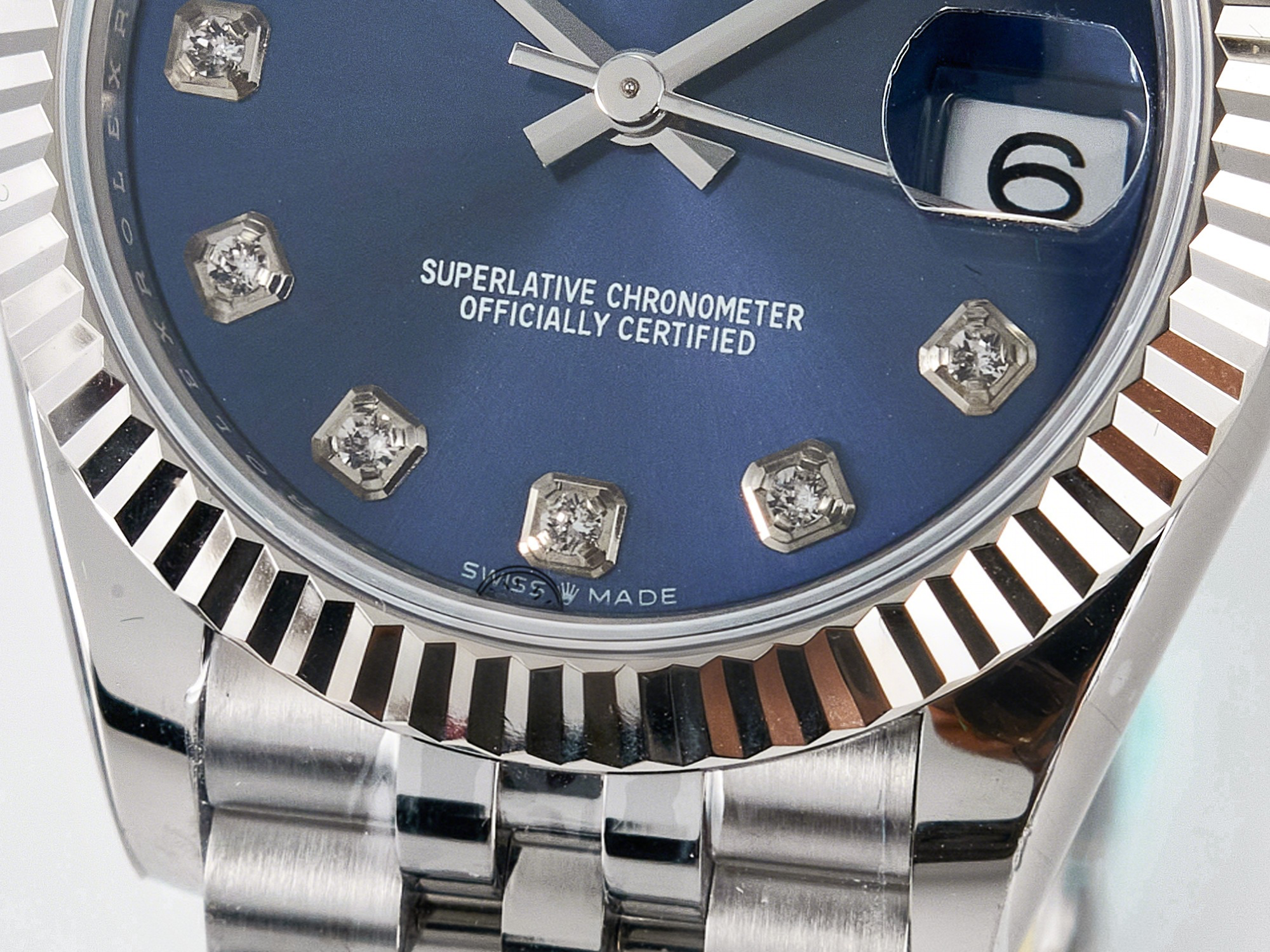 Rolex DateJust 31 278274 ARF 1:1 Best Edition 904L Steel Blue Diamonds Dial on SS Jubilee Bracelet ETA 2688-fasswatch