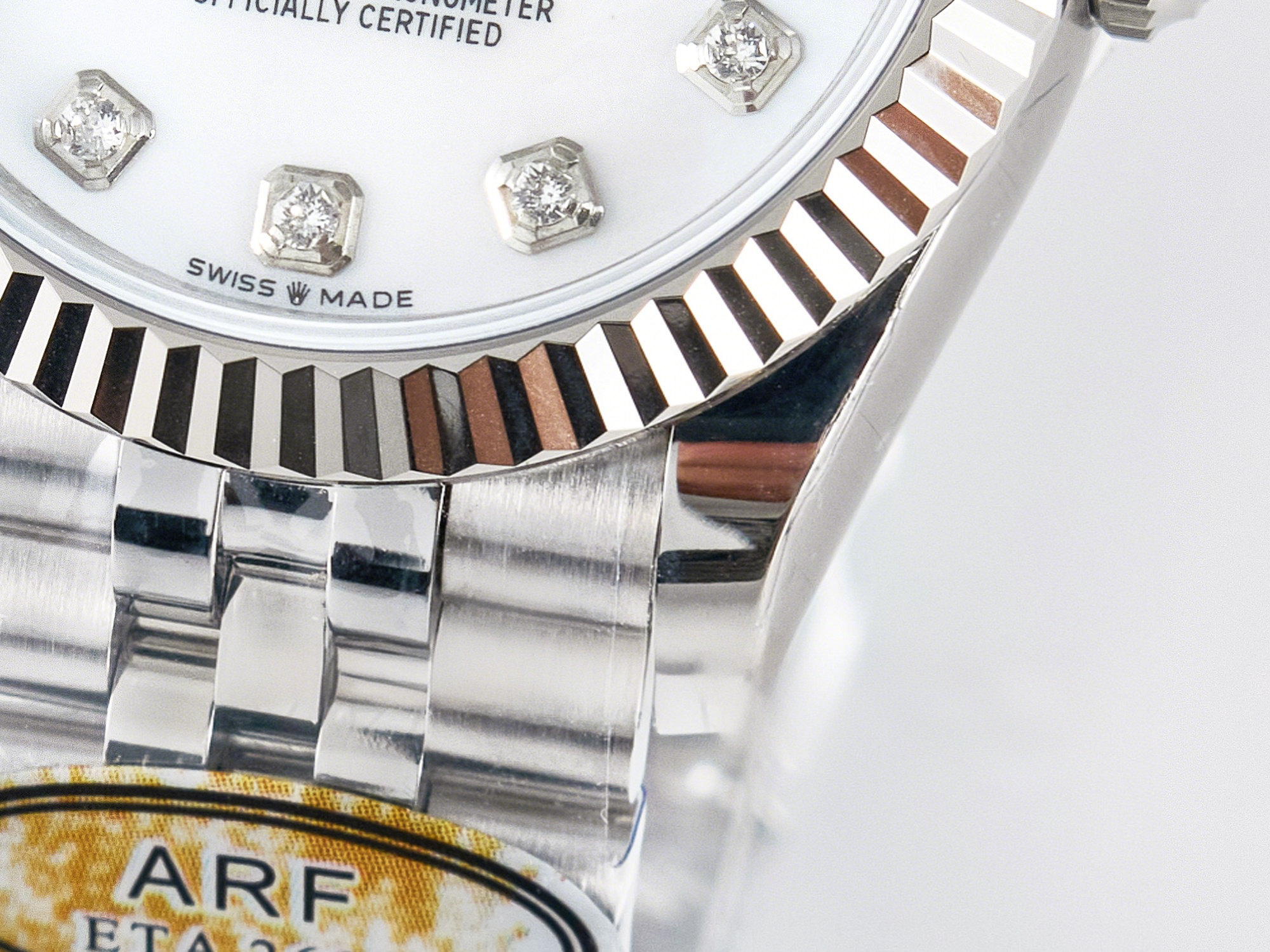 Rolex DateJust 31 278274 ARF 1:1 Best Edition 904L Steel White MOP Diamonds Dial on SS Jubilee Bracelet ETA 2688-fasswatch