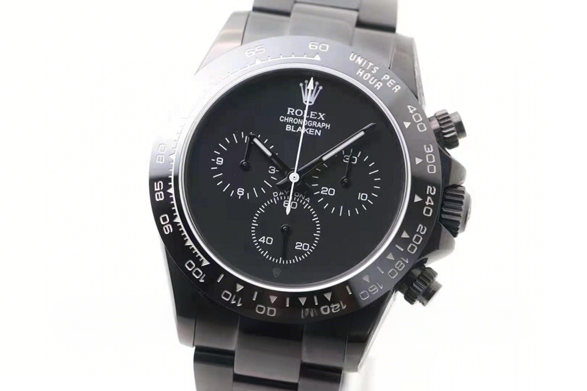Rolex Daytona Blaken Matt Black-fasswatch