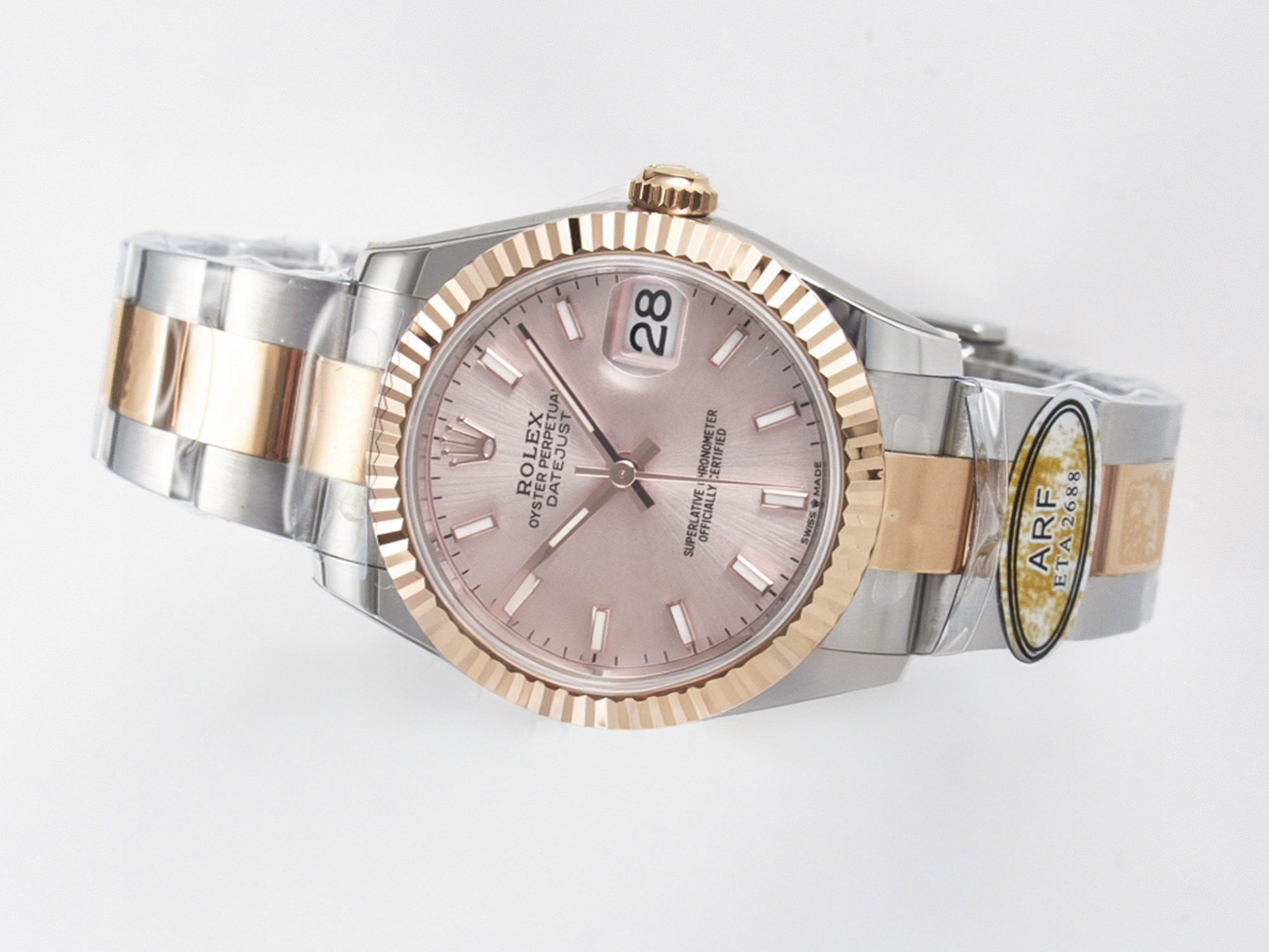 Rolex DateJust 31 278271 ARF 1:1 Best Edition 904L Steel RG Dial Stick Marker on SS/RG Oyster Bracelet ETA 2688-fasswatch