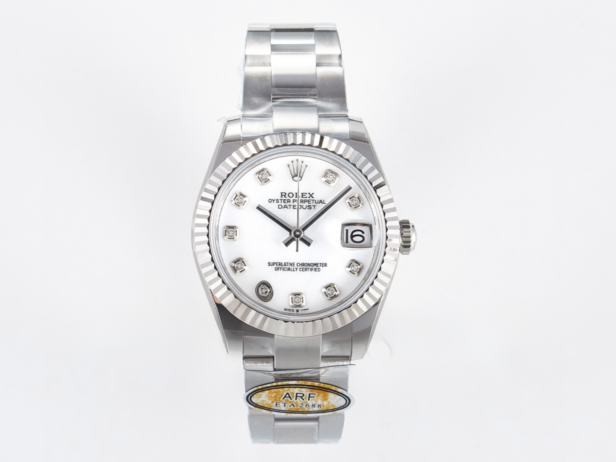 Rolex DateJust 31 278274 ARF 1:1 Best Edition 904L Steel White MOP Diamonds Dial on SS Oyster Bracelet ETA 2688-fasswatch