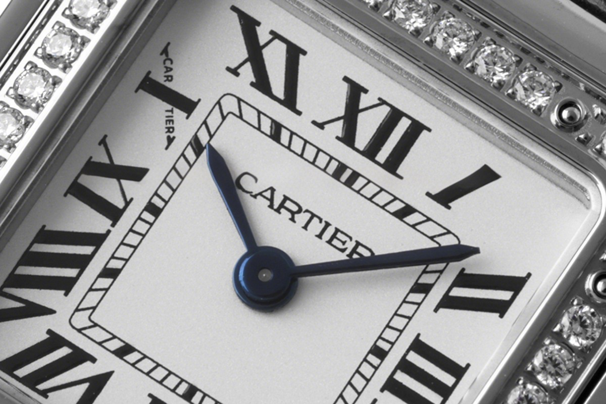 Cartier Panthère De Cartier 22mm White Dial in Steel with Diamond Bezel-fasswatch