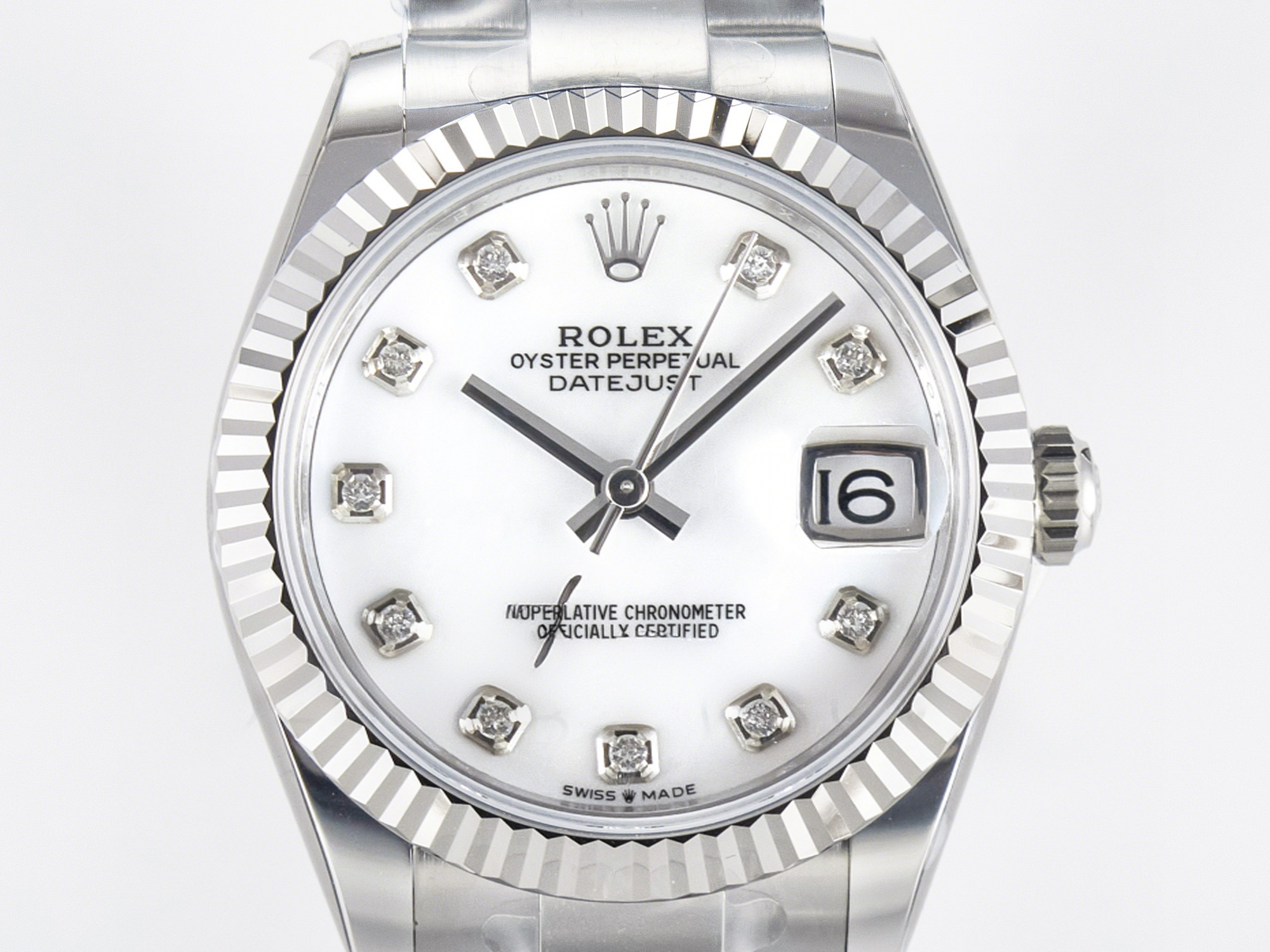 Rolex DateJust 31 278274 ARF 1:1 Best Edition 904L Steel White MOP Diamonds Dial on SS Oyster Bracelet ETA 2688-fasswatch