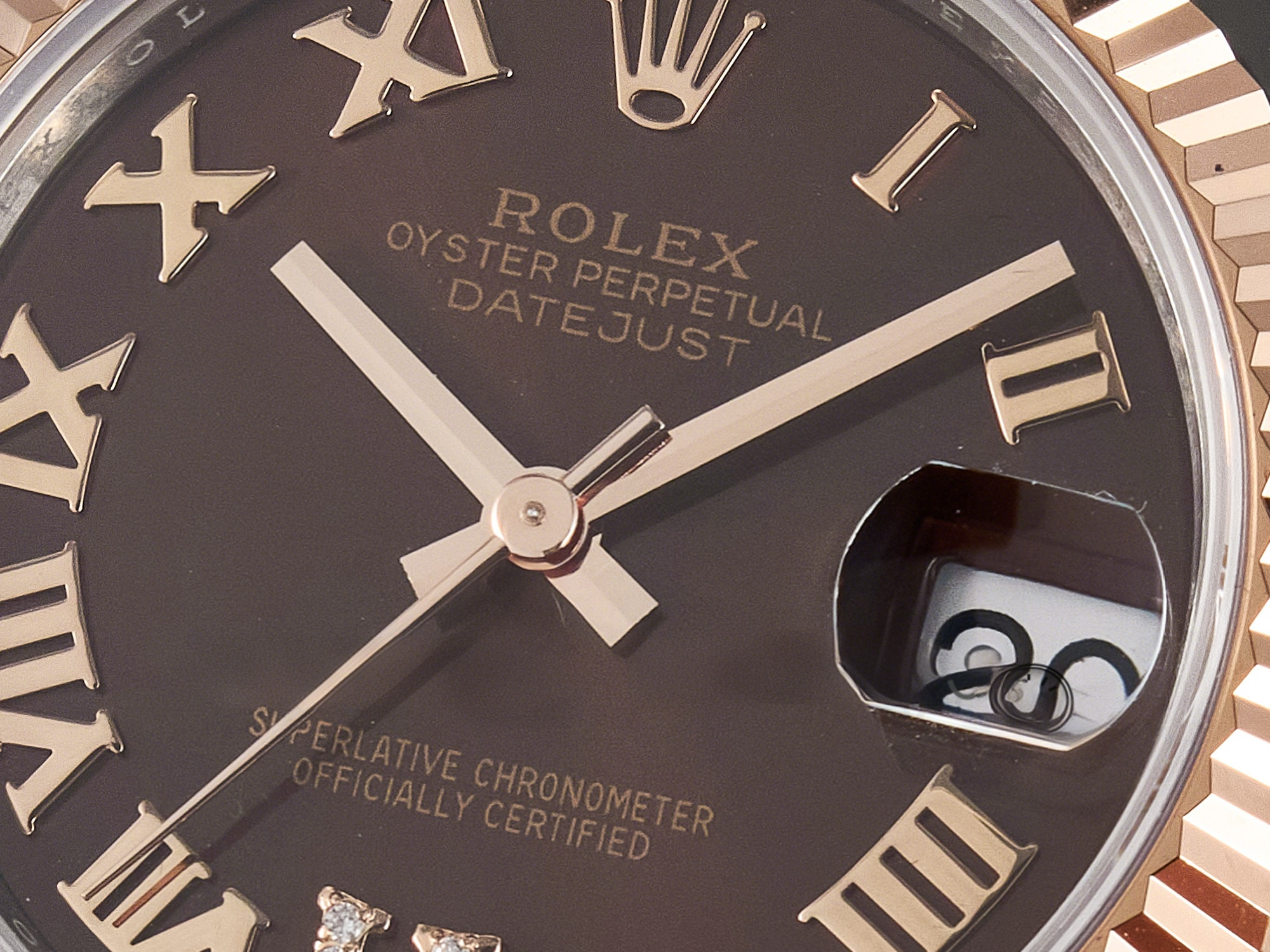 Rolex DateJust 31 278271 ARF 1:1 Best Edition 904L Steel Purple Roman Diamonds Dial on SS/RG Jubilee Bracelet ETA 2688-fasswatch