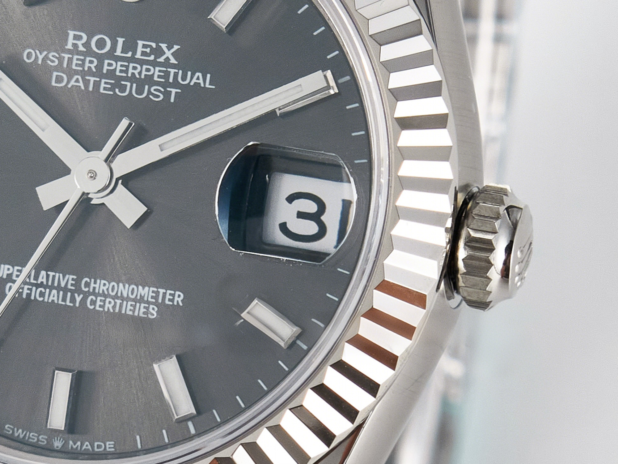Rolex DateJust 31 278274 ARF 1:1 Best Edition 904L Steel Gray Dial Stick Marker on SS Jubilee Bracelet ETA 2688-fasswatch