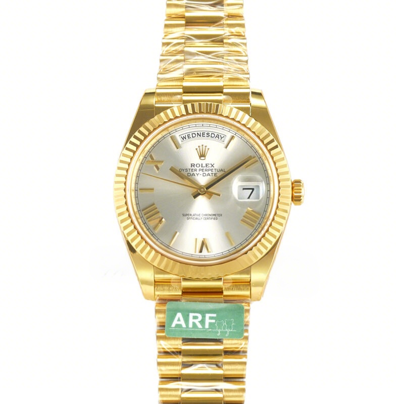 Rolex Daydate 40 228238 Silver Dial with Roman Marker in Yellow Gold (Gain Weight)-fasswatch