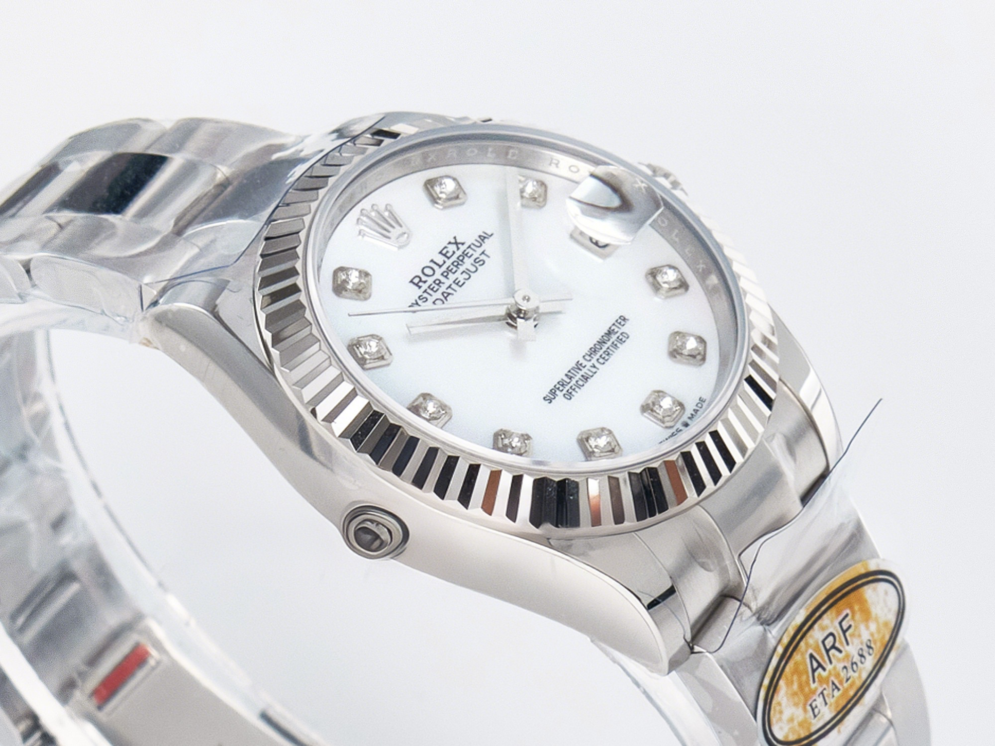 Rolex DateJust 31 278274 ARF 1:1 Best Edition 904L Steel White MOP Diamonds Dial on SS Oyster Bracelet ETA 2688-fasswatch