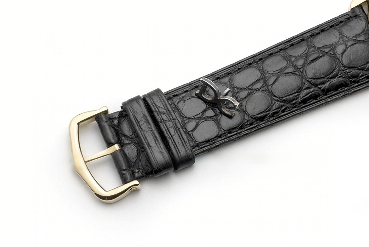 Cartier Ronde Louis Cartier Watch 36mm White Dial in Yellow Gold on Black Leather Strap-fasswatch