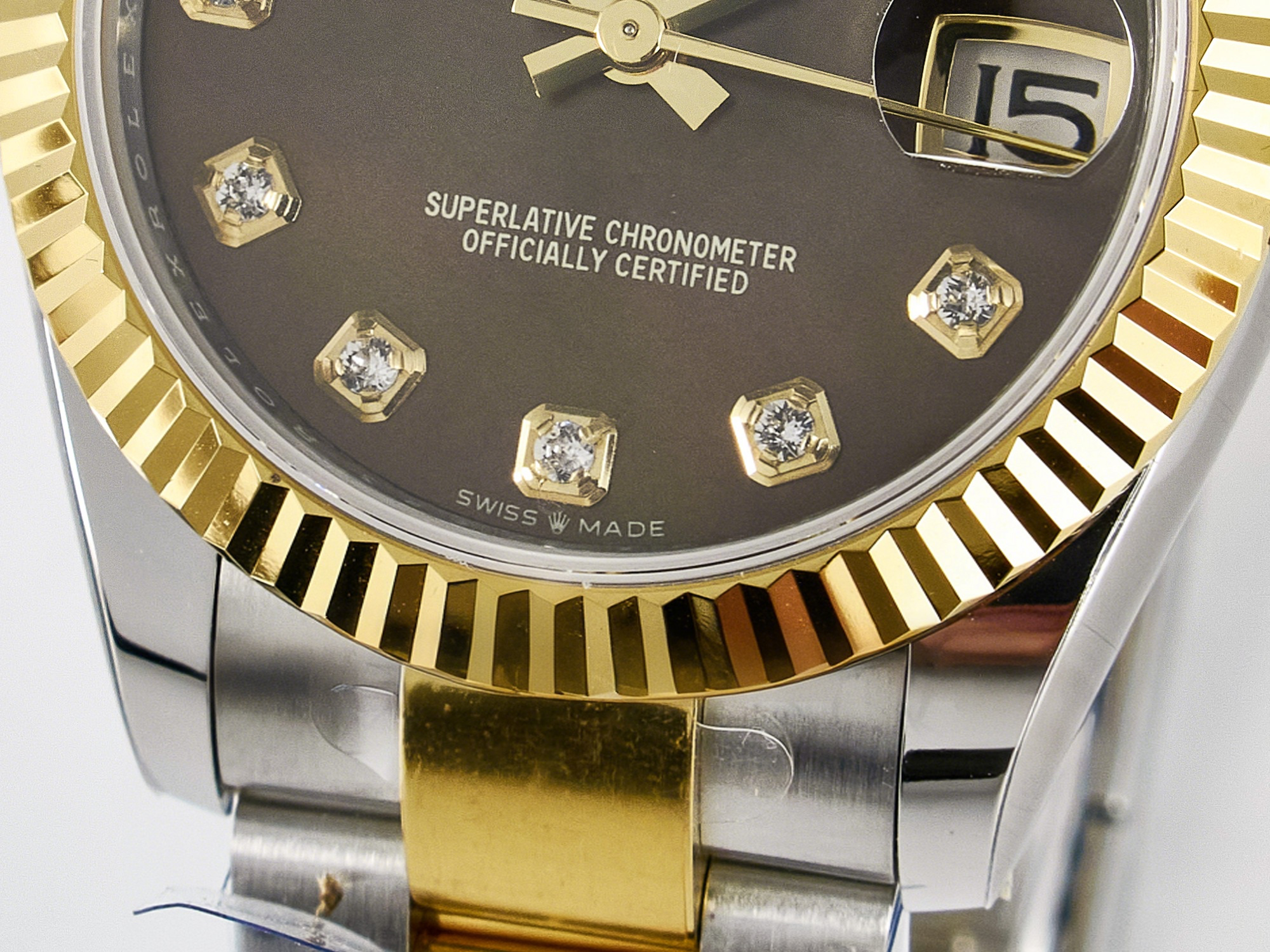 Rolex DateJust 31 278273 ARF 1:1 Best Edition 904L Steel Brown Diamonds Dial on SS/YG Oyster Bracelet ETA 2688-fasswatch