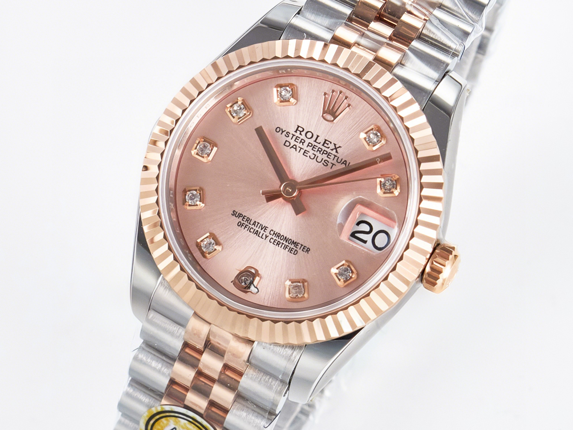 Rolex DateJust 31 278271 ARF 1:1 Best Edition 904L Steel RG Diamonds Dial on SS/RG Jubilee Bracelet ETA 2688-fasswatch