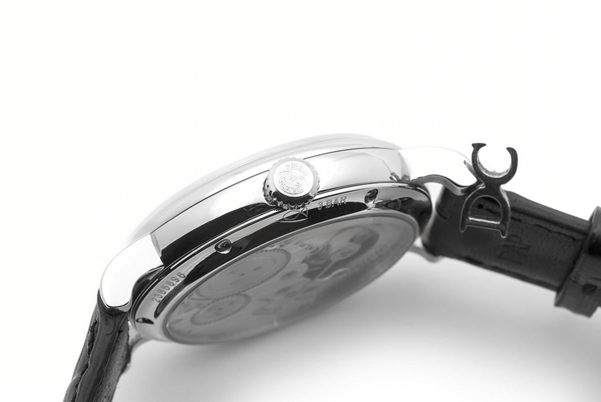 IWC Vintage Portofino Hand Wound IW544801 Black Dial in Steel-fasswatch