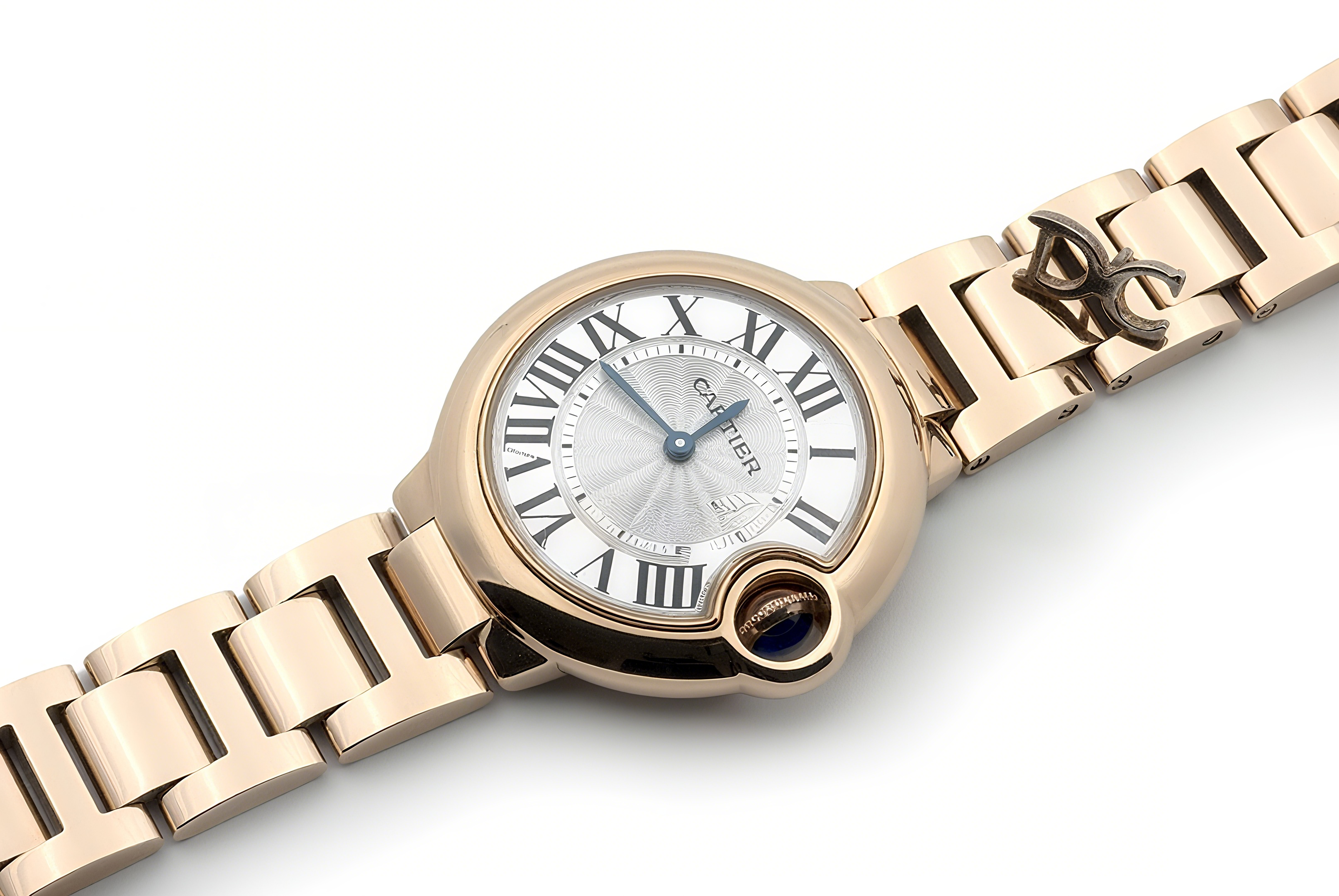 Ballon Bleu de Cartier 33mm White Dial in Rose Gold-fasswatch