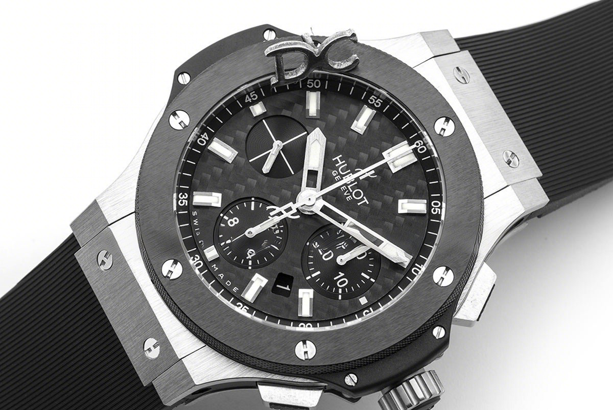 Hublot Big Bang Chronograph Carbon Dial in Steel Ceramic-fasswatch