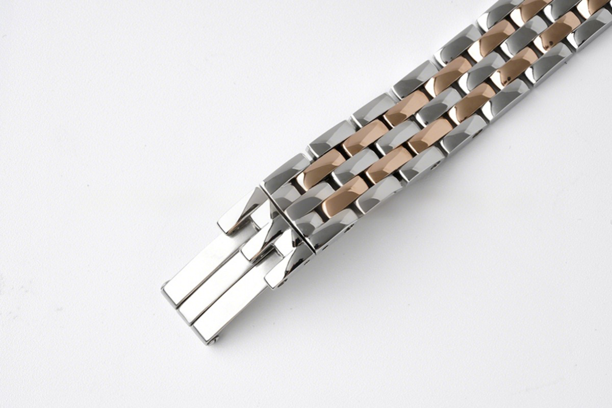 Cartier Panthère De Cartier 22mm White Dial in Steel/Rose Gold with Diamond Bezel-fasswatch