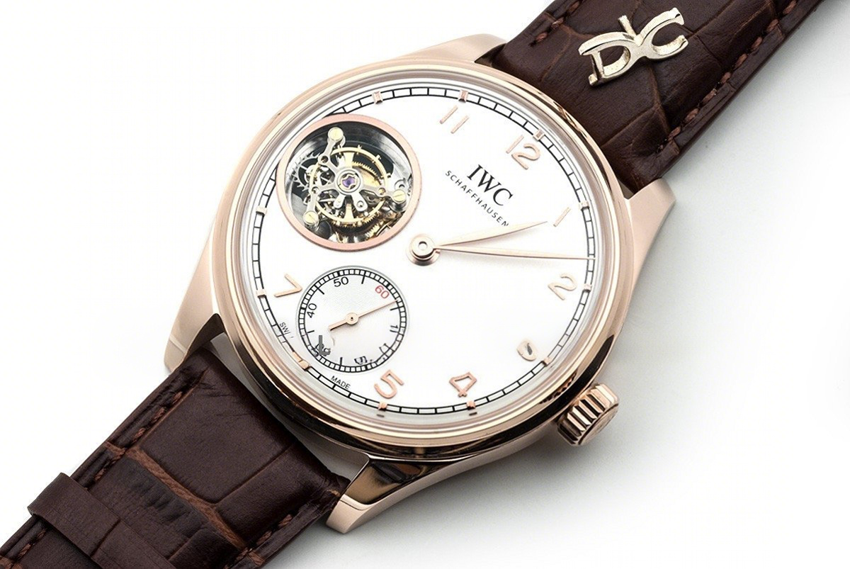 IWC Portuguese Tourbillon Hand Wound IW546302 Silver Dial in Rose Gold-fasswatch