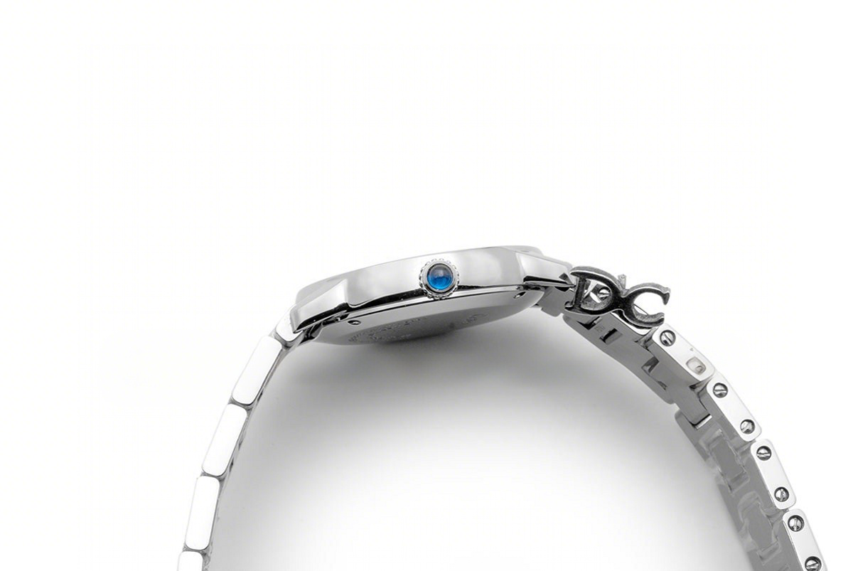 Cartier Ronde Louis Cartier Watch 29mm White Dial in Steel on Bracelet-fasswatch