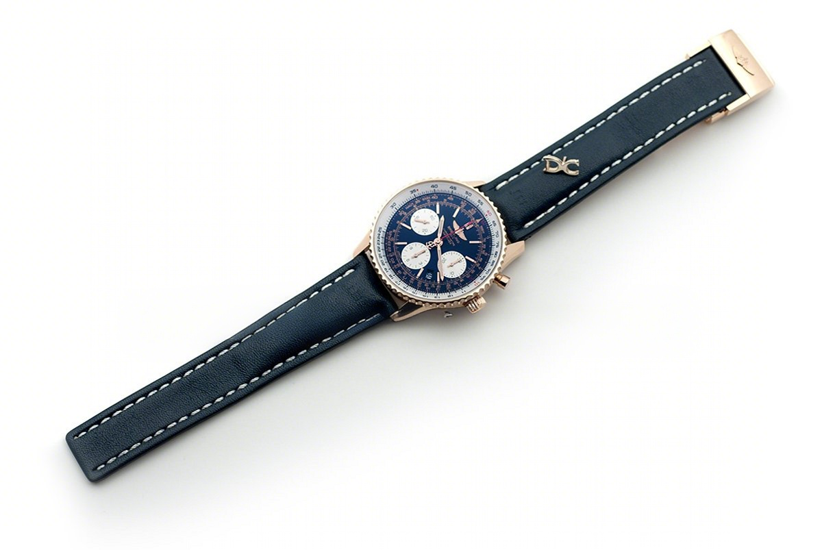 Breitling Navitimer 01 Chronograph Blue Dial in Rose Gold-fasswatch